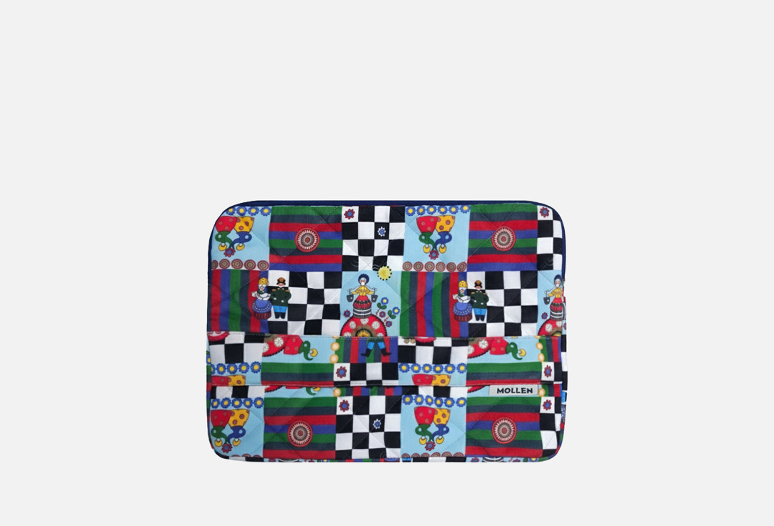 Изображение товара Чехол-клатч для ноутбука Mollen Веселый круговорот из велюра с мягкой защитой