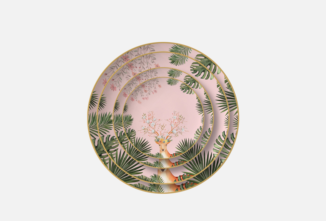 Изображение товара Зачарованный лес закусочная тарелка 20,5 см First Lady Elena фаянс Китай