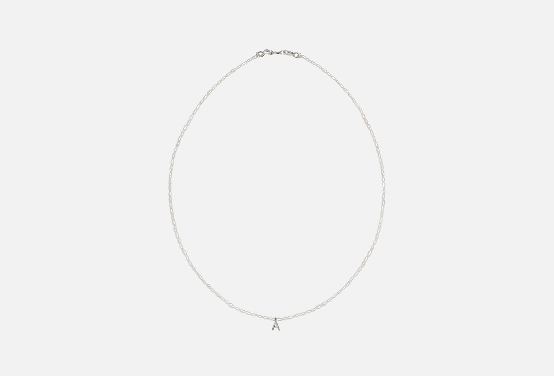 Изображение товара Изящное ожерелье Ringstone с буквой А из жемчуга и родия для женщин