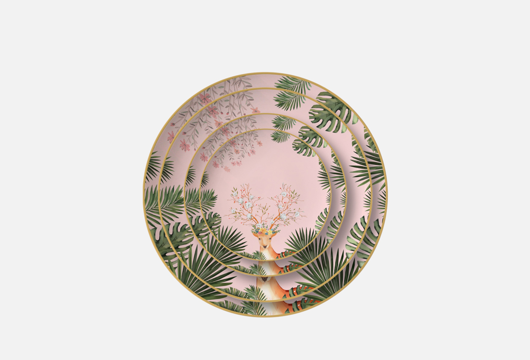 Изображение товара Тарелка для горячих блюд First Lady Elena 27 см Зачарованный лес фарфор