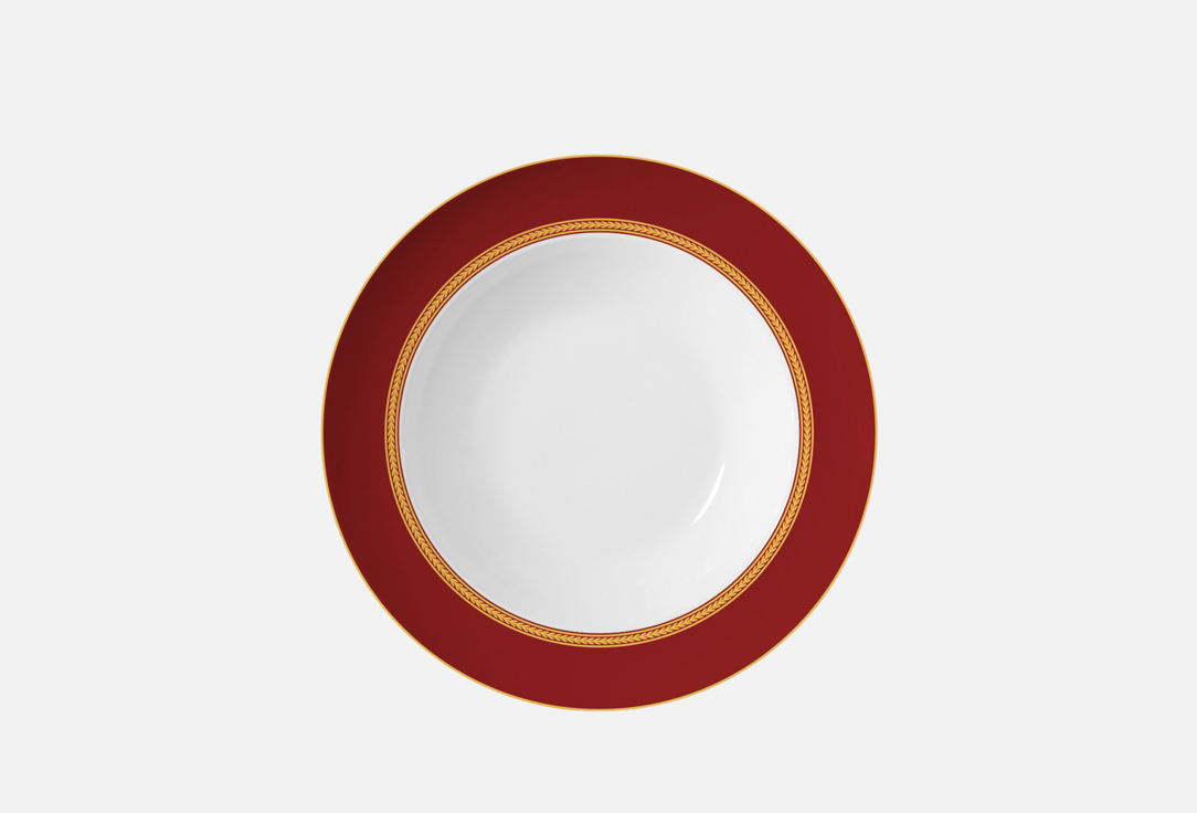 Изображение товара Тарелка суповая First Lady Elena Королевская Бургундия 21 см фарфор