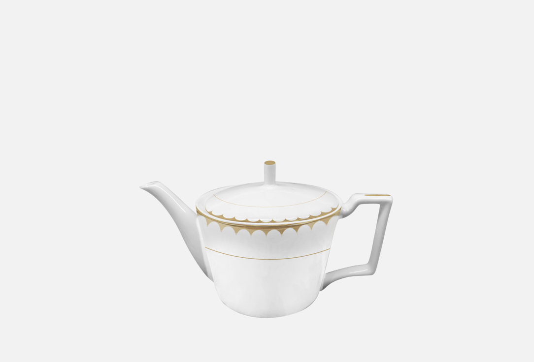 Изображение товара Чайник заварочный First Lady Elena Свет шампань 1,1 л фарфор стильный дизайн