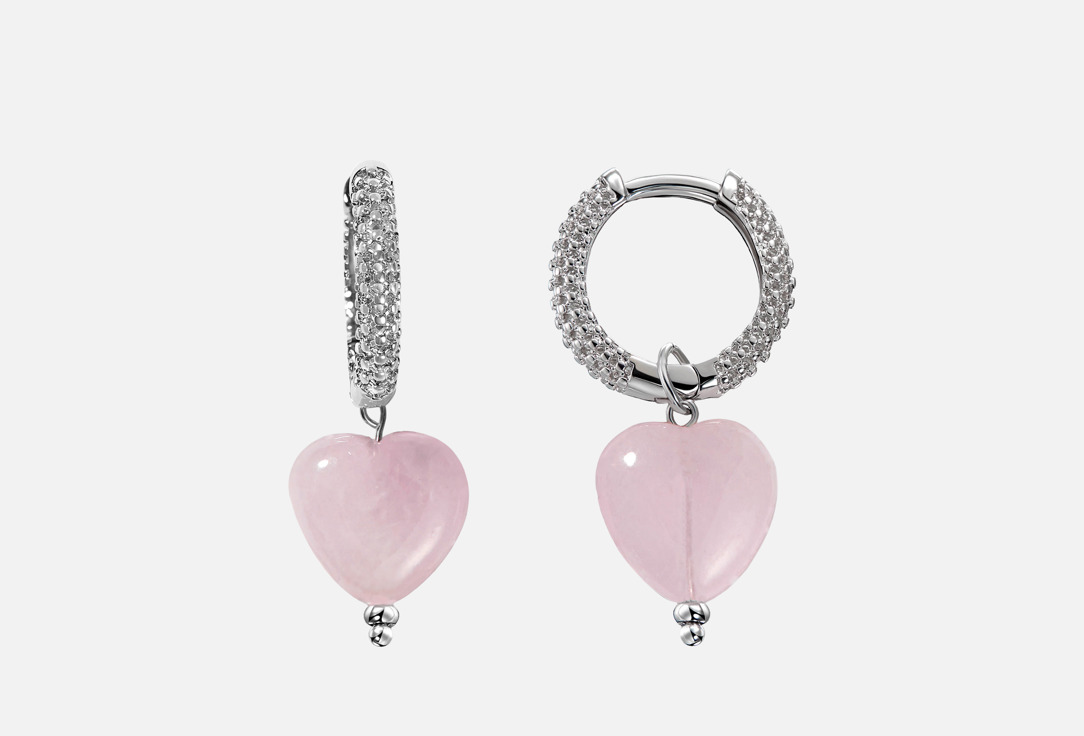 Изображение товара Серьги LACHI с розовым кварцем и замком конго, женские украшения