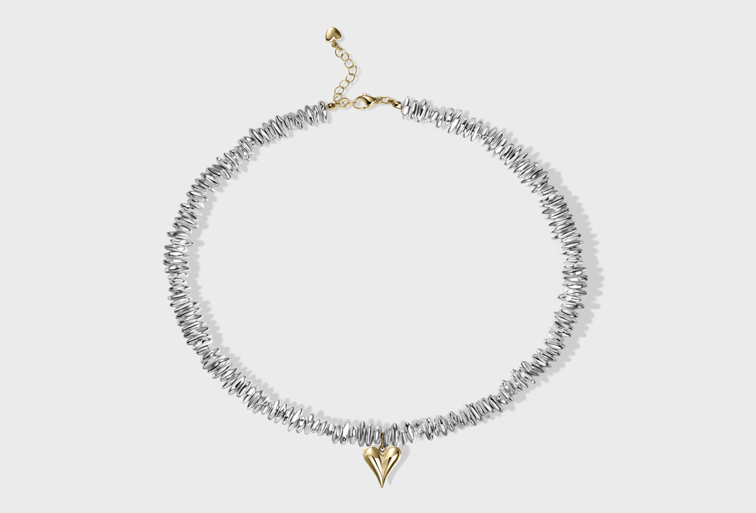 Изображение товара Колье LACHI с сердцем и гематитом ручной работы для женщин в стиле минимализм и Y2K