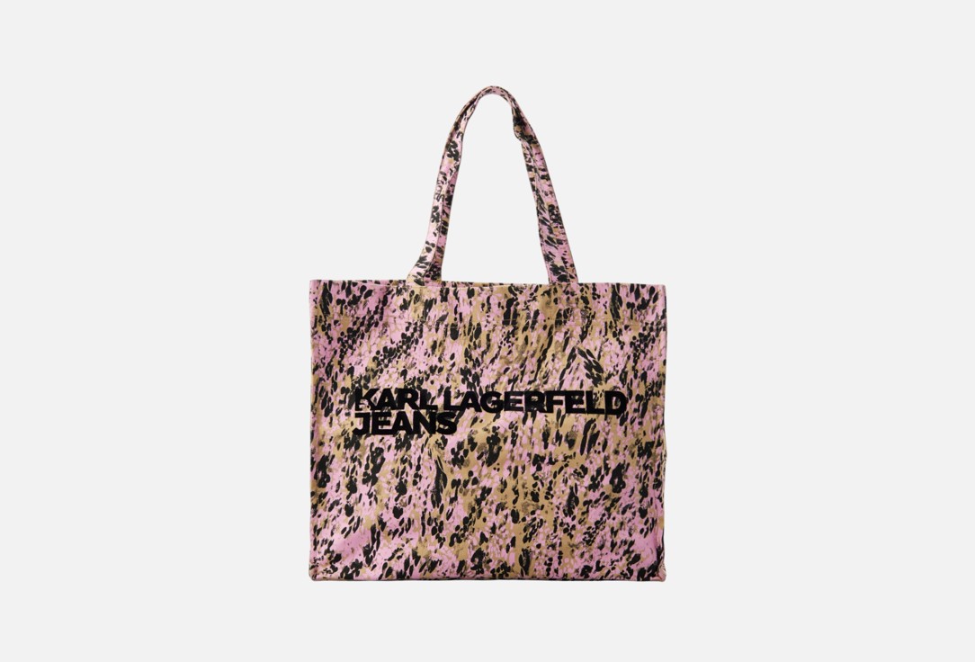 Изображение товара Стильная хлопковая сумка-шопер Karl Lagerfeld EW LOGO AOP для женщин