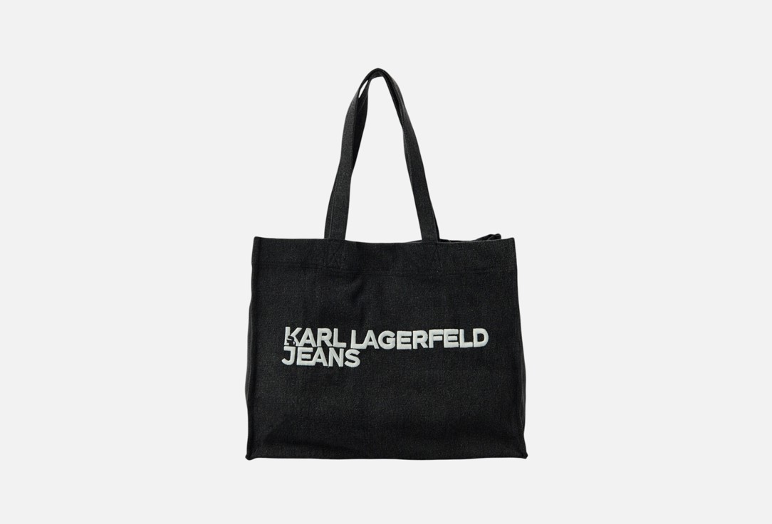 Изображение товара Стильная женская сумка-шопер Karl Lagerfeld из стираного денима с логотипом