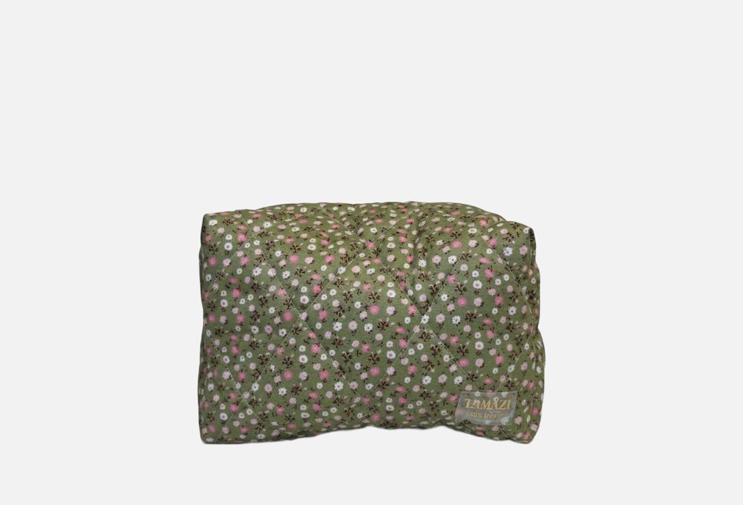 Изображение товара Большая косметичка Lamázi Flowers из хлопка, стильный аксессуар для хранения