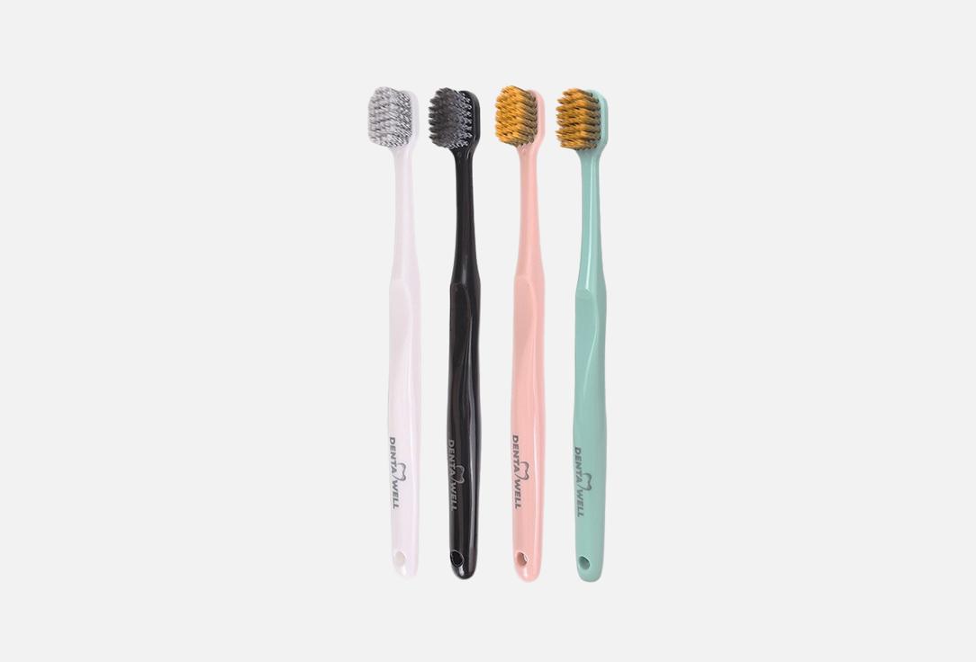 

Набор зубных щеток для чувствительных зубов DENTA WELL, Мультиколор, QUADRO 4 шт