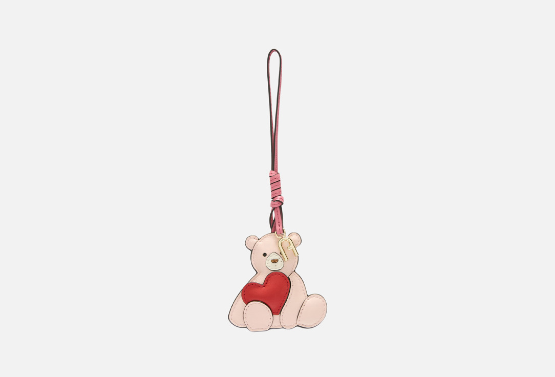 

кожаный брелок FURLA, Розовый, ALLEGRA PUFFY BEAR HEART