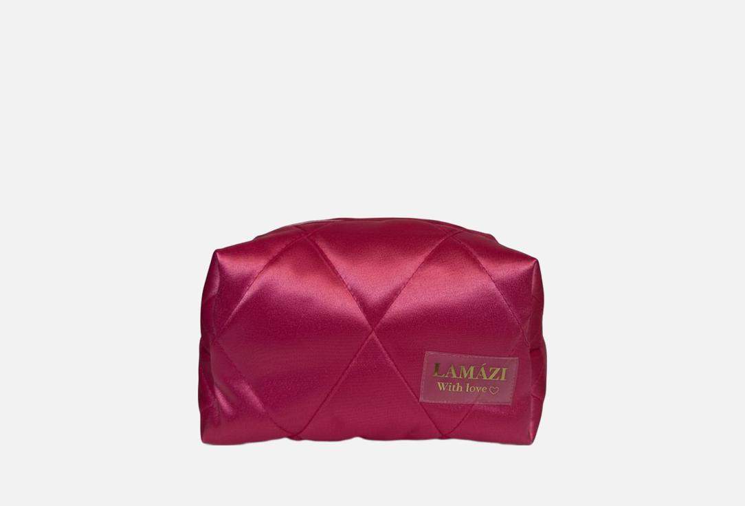 Изображение товара Мини-косметичка LAMAZI mini из розового атласа удобная и стильная