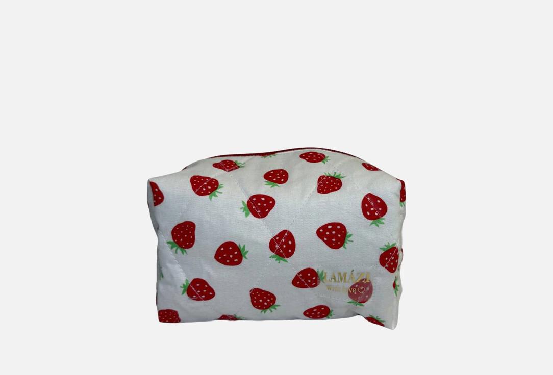 Изображение товара Косметичка LAMAZI strawberry mini из лимитированной коллекции натуральный хлопок