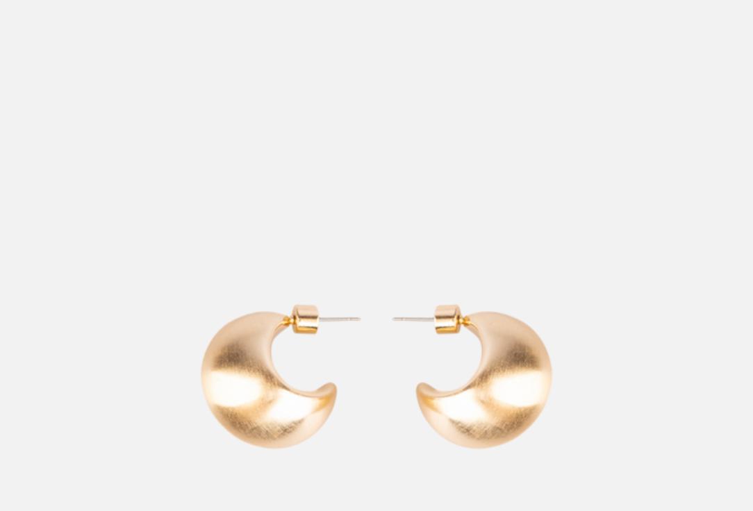 Изображение товара Объемные серьги LOVE REPUBLIC из латуни и стали в теплом золотом оттенке