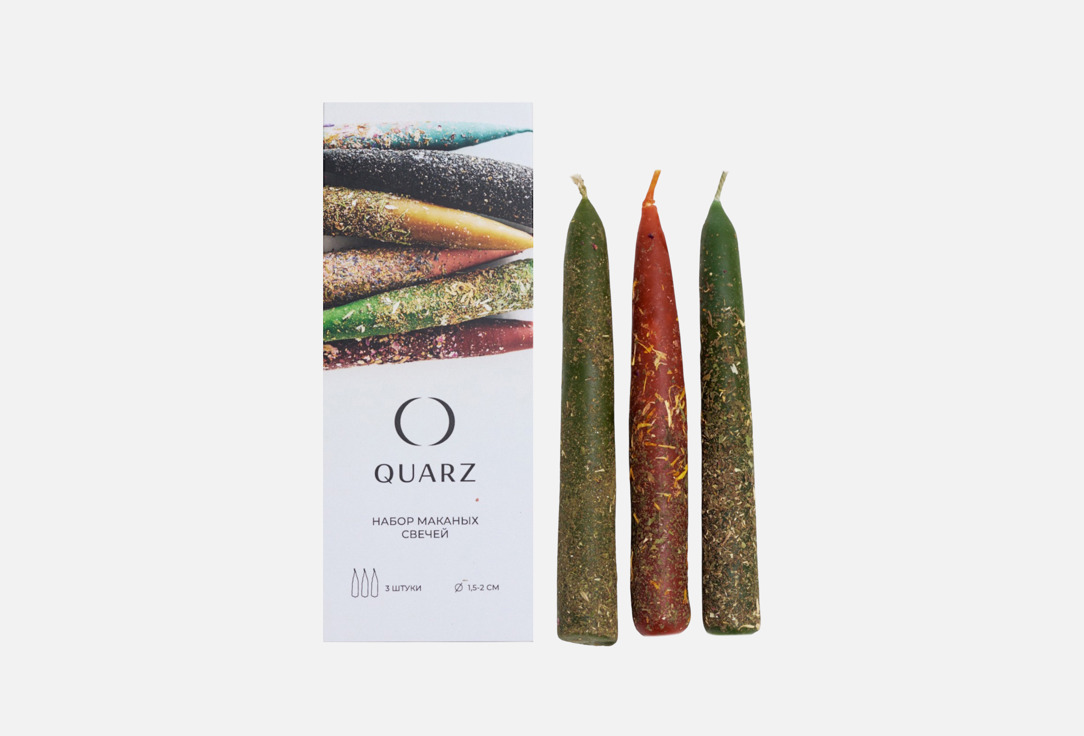 

Набор свечей QUARZ, Мультиколор, Money Magnet, 15х1,5 см 3 шт