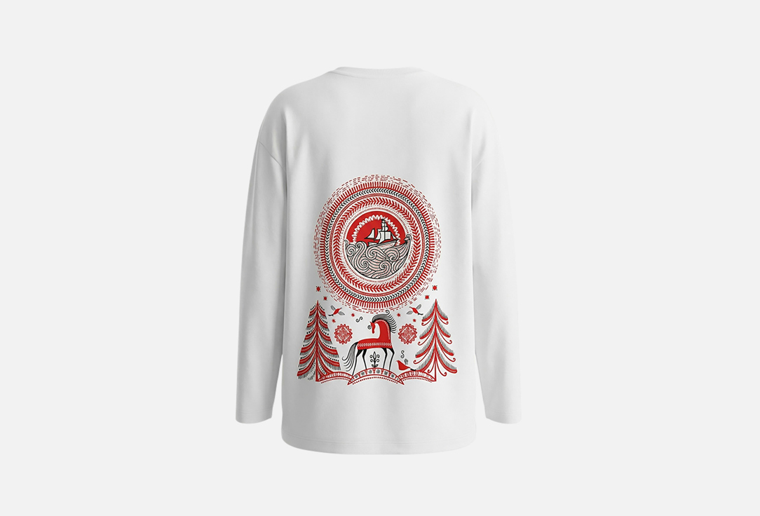 

Лонгслив GALALA, Белый, Роспись ONE SIZE мл