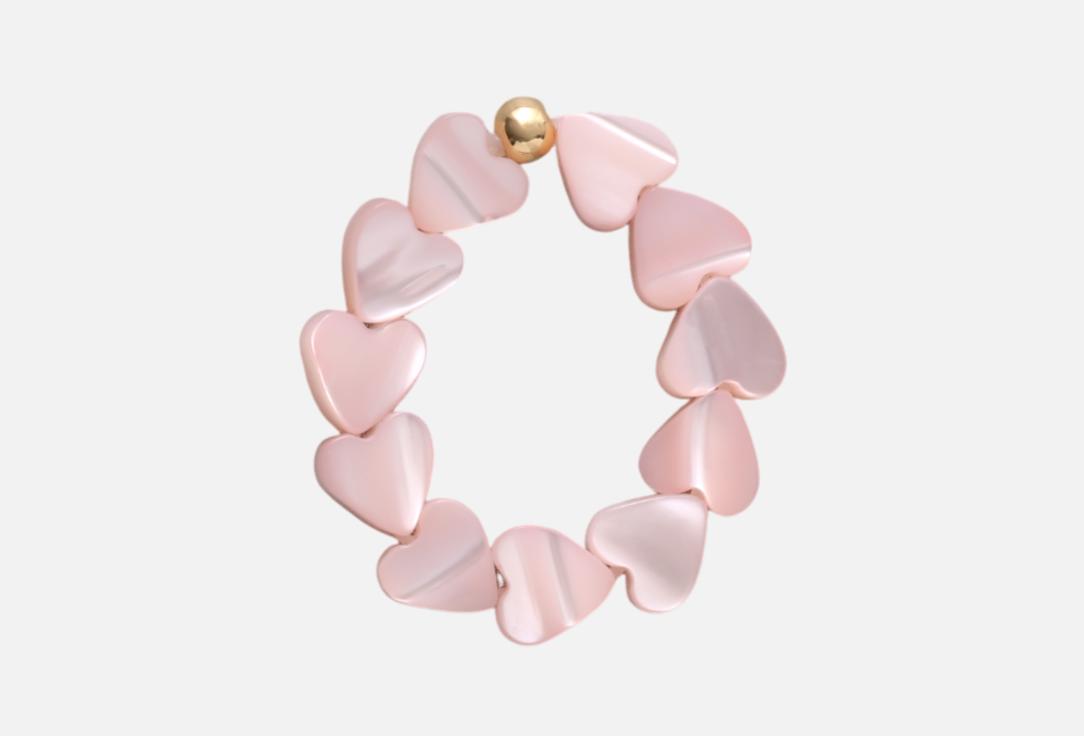 Изображение товара Кольцо Veltom pink heart из перламутра и латуни регулируемое для женщин