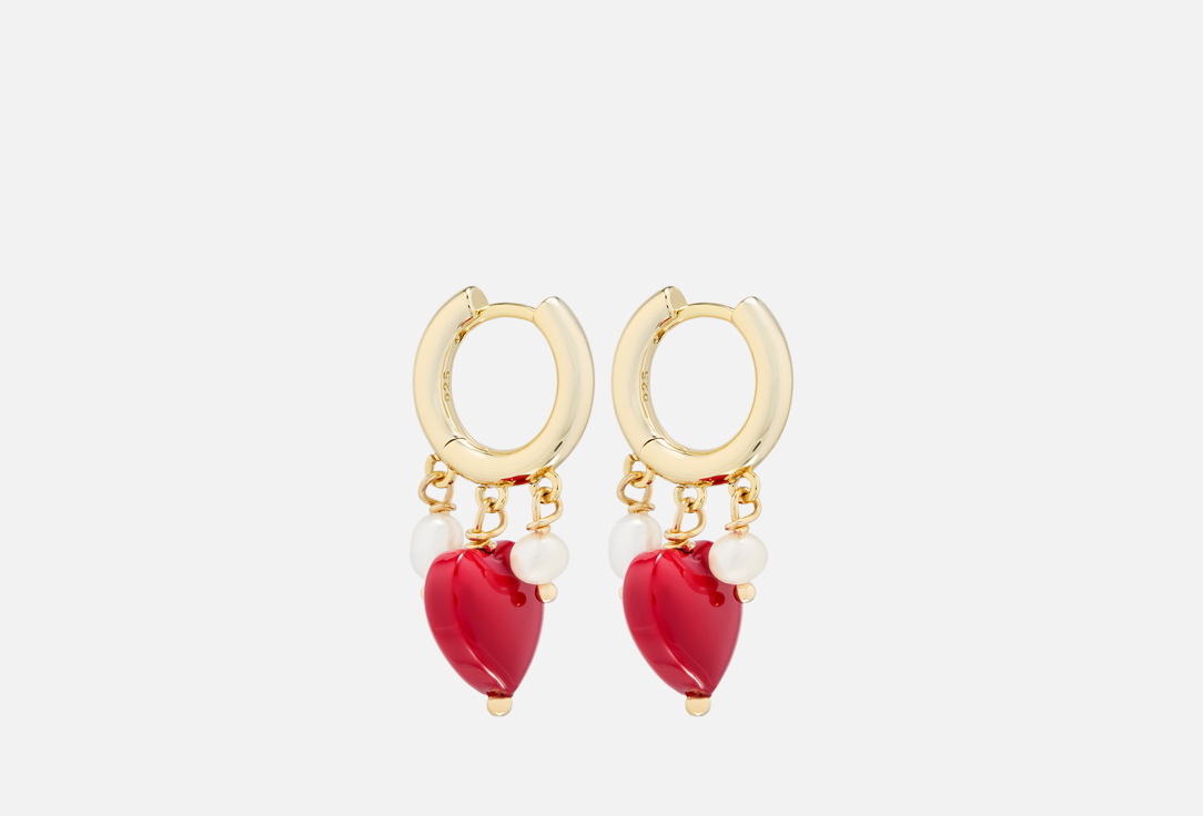 

Серьги VELTOM, Red heart 2 шт