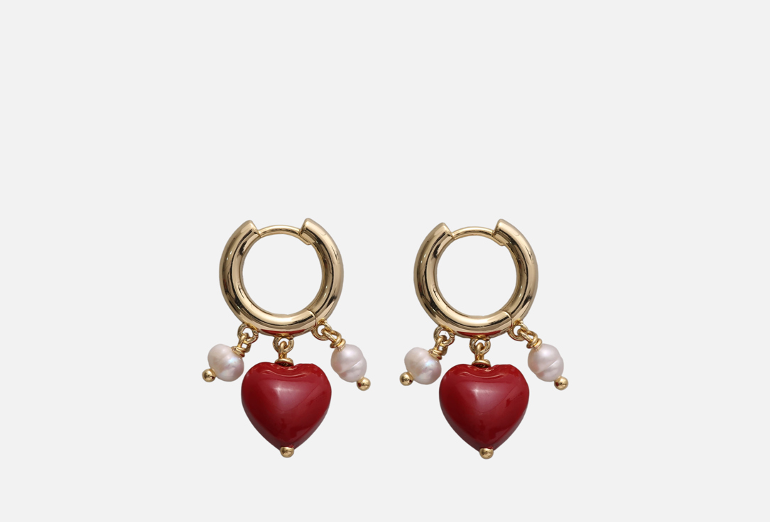 

Серьги VELTOM, Red heart 2 шт