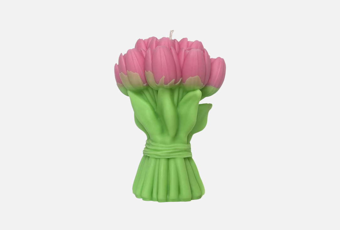 Изображение товара Ароматическая свеча etosvechi букет розовых тюльпанов 160 г для романтического интерьера