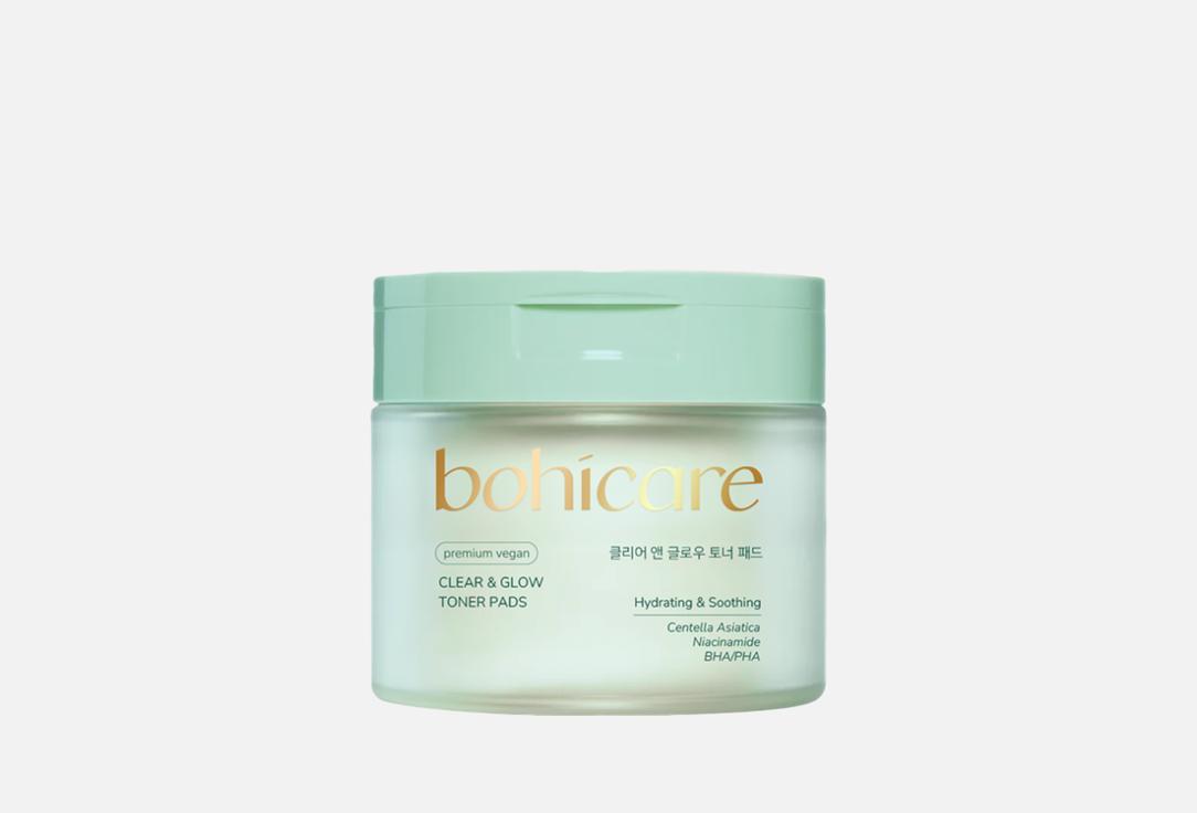 

Увлажняющие тонер-пэды для лица BOHICARE, Clear & glow 60 шт