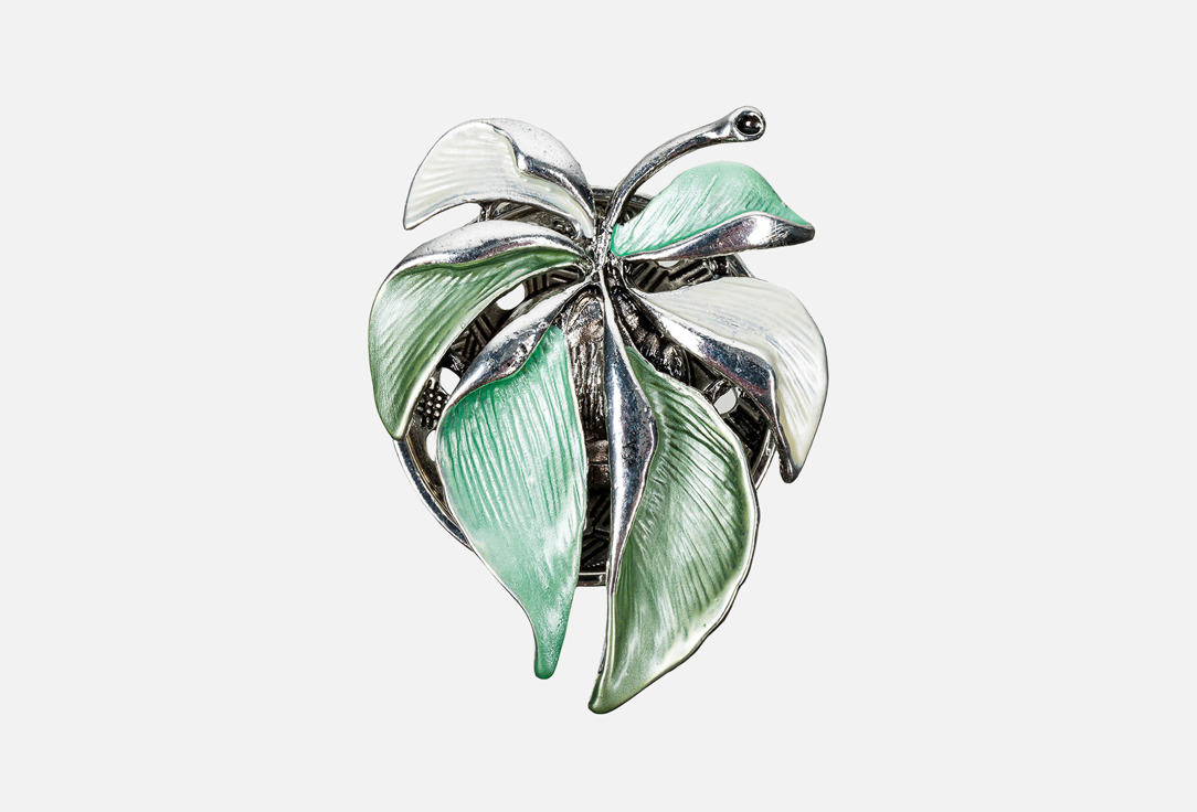 Изображение товара Брошь Shadore Лист резной зеленый элегантное украшение из гипоаллергенного сплава