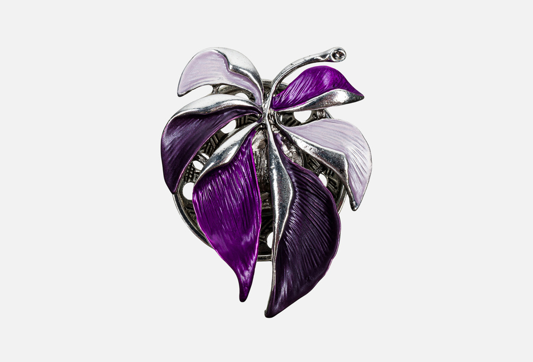 Изображение товара Брошь Shadore Лист резной фиолетовый
