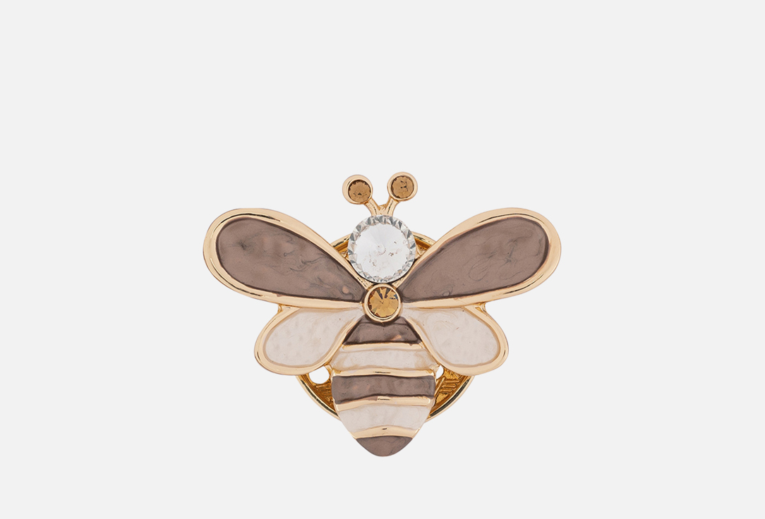 Изображение товара Брошь Shadore Пчела бежевая из гипоаллергенного сплава с эмалью