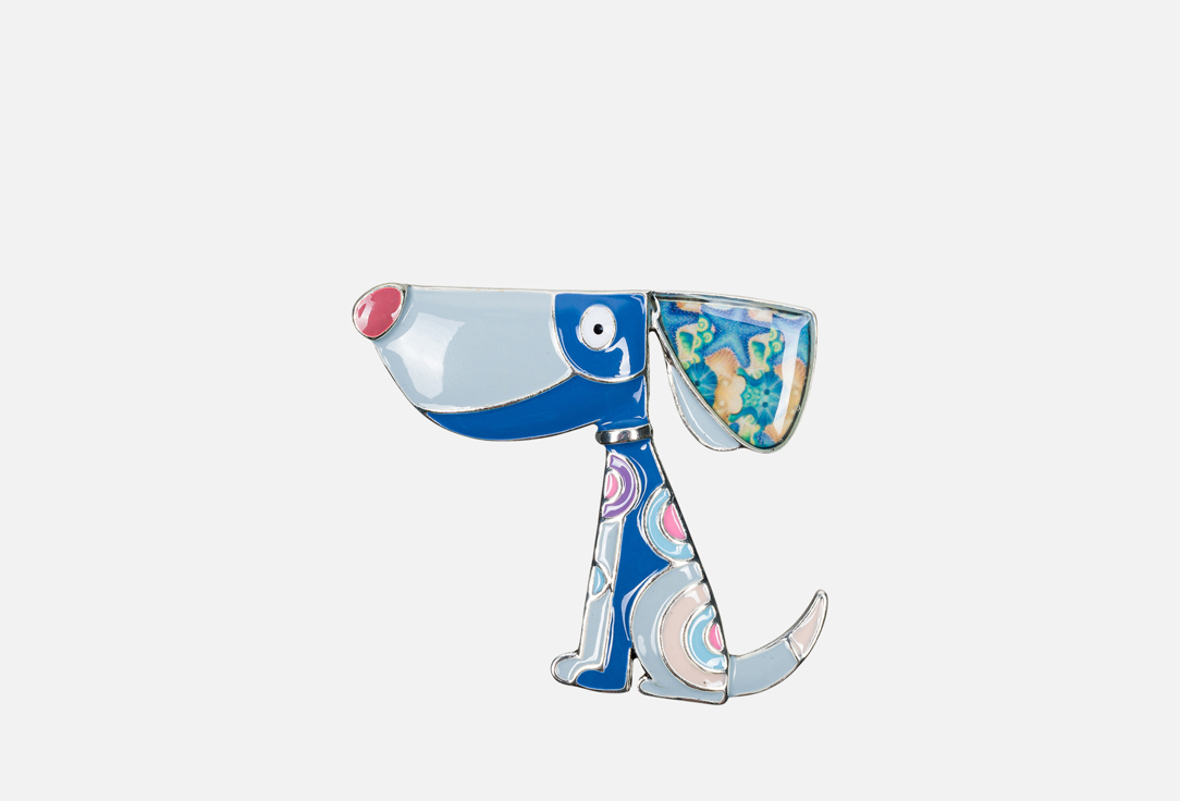 

Брошь SHADORE, Собака голубая 1 шт