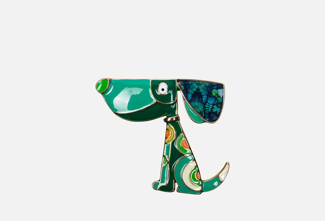 

Брошь SHADORE, Собака зеленая 1 шт