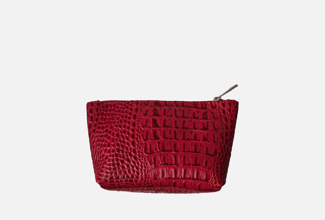 

Косметичка из натуральной кожи MARINASIMBERG, Красная рептилия