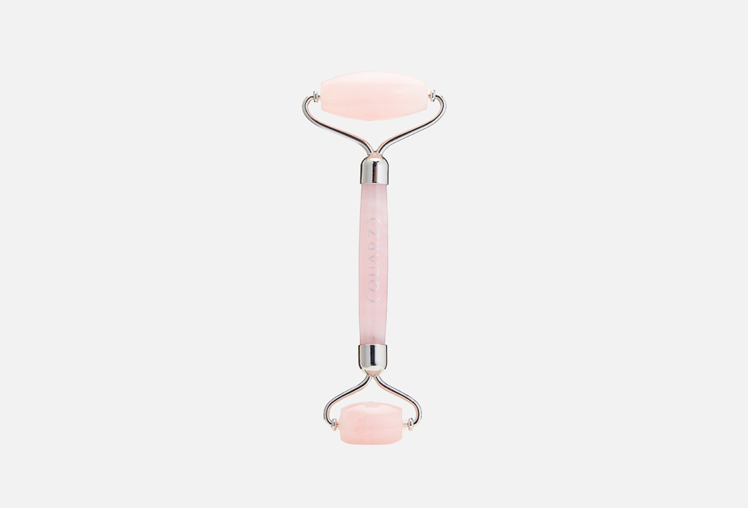 

Массажер-роллер для лица QUARZ, Rose Quartz facial roller Silver 1 шт
