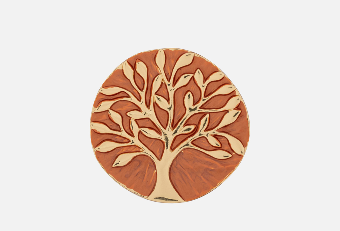 Изображение товара Брошь Shadore Дерево с листьями оранжевое прессованные материалы стильный аксессуар