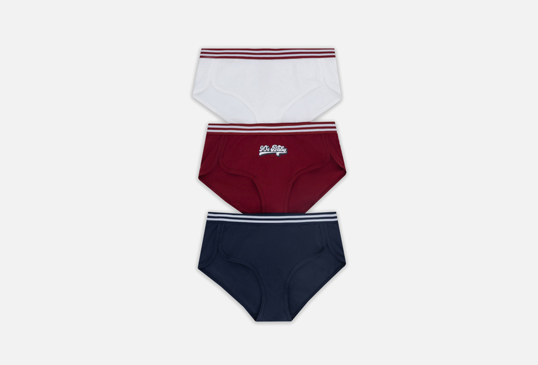 Изображение товара Набор женских хлопковых слипов Mark Formelle с кружевом, 3 шт