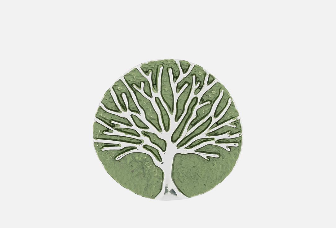 Изображение товара Брошь Shadore Дерево зеленое гипоаллергенная эмаль 4,5 см