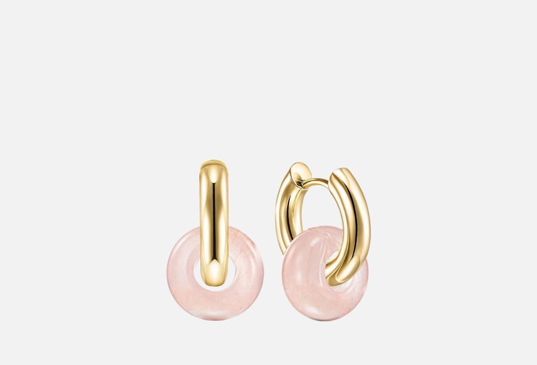 

Серьги NOIMA, С розовым кварцем 2 шт