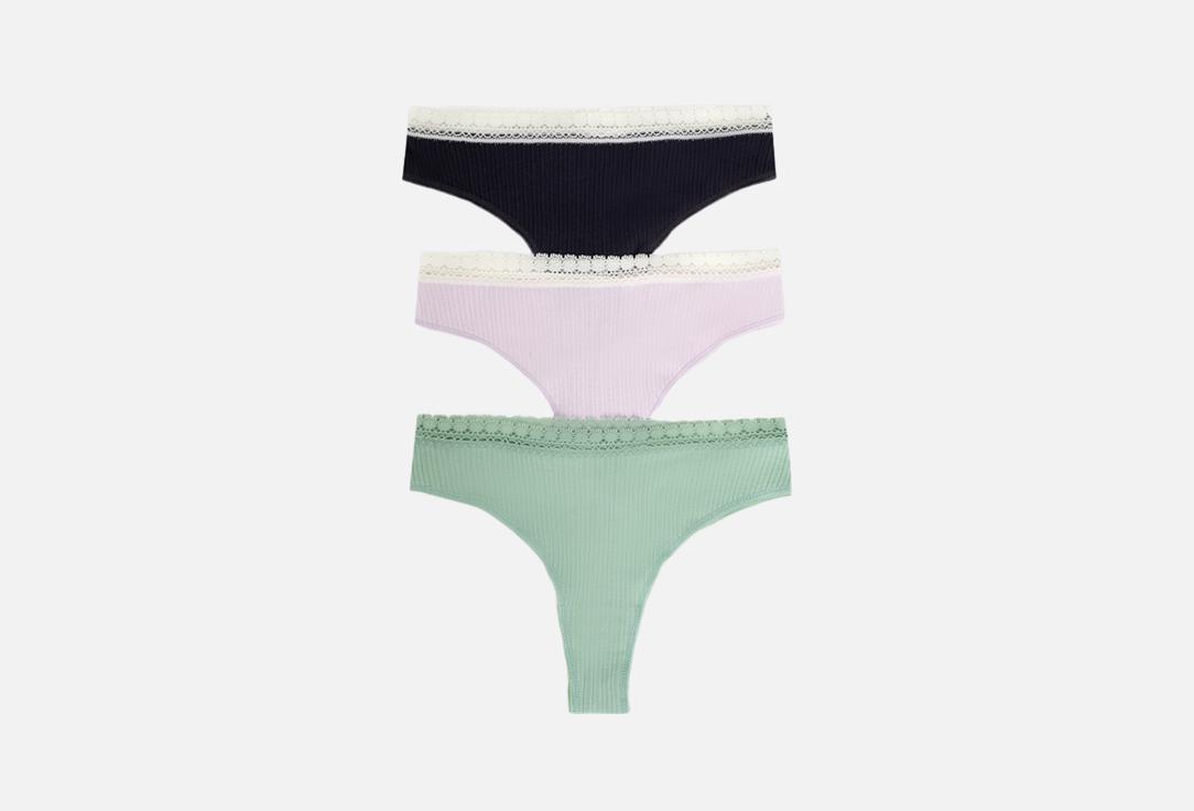 Изображение товара Набор хлопковых трусов-бразильяна для женщин 3 шт, комфорт и качество