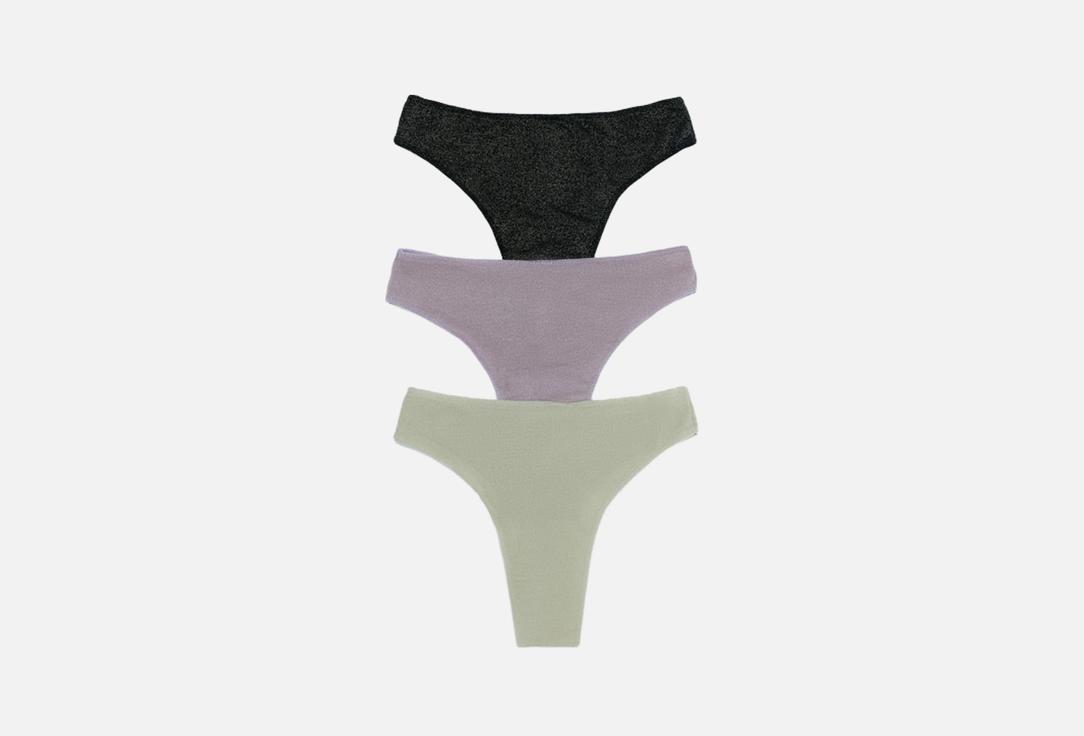 Изображение товара Женский набор трусов бразилиана Mark Formelle из микрофибры с люрексом