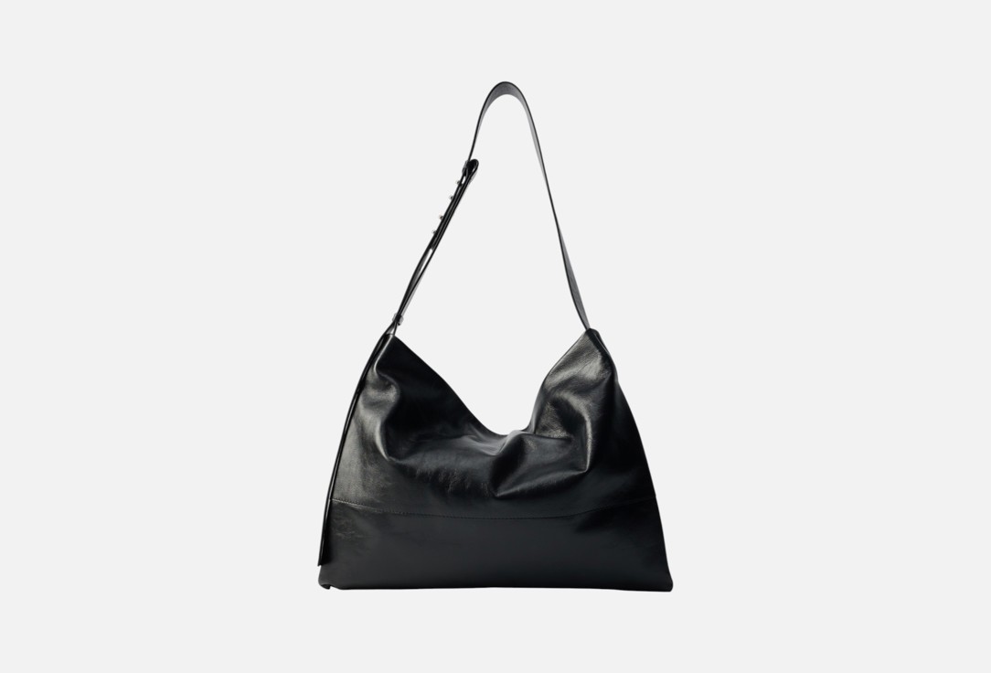 

кожаная сумка хобо AFINA, Черный, 788