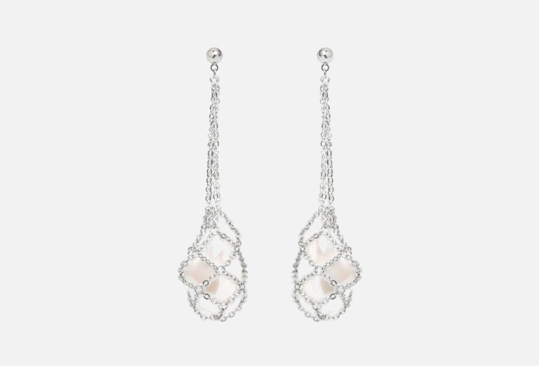

Серьги ATTRIBUTE SHOP, Pearl Mesh серебристые 2 шт