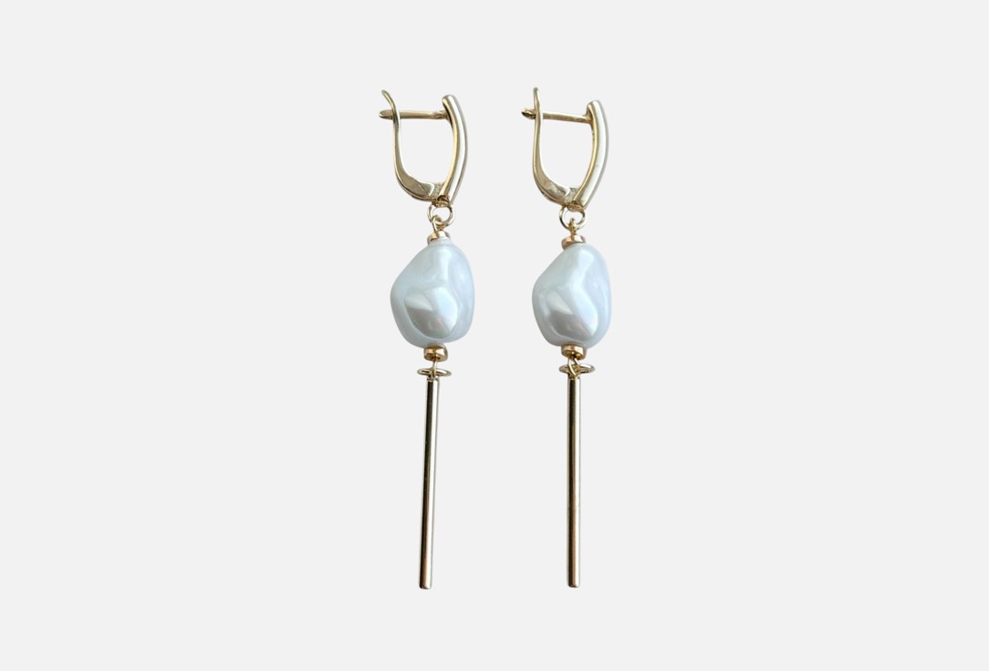 

Серьги HOTEI, Капли длинные с белым жемчугом 2 шт