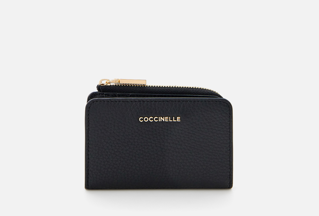 

кожаный кошелек COCCINELLE, Черный, METALLIC SOFT