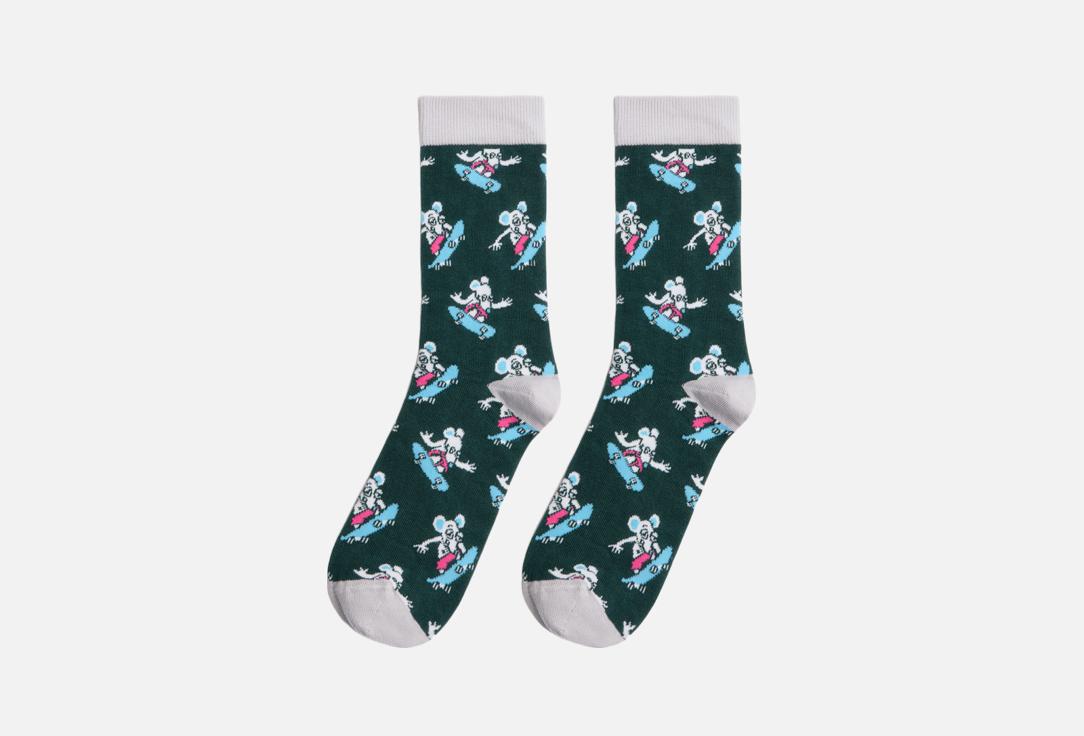 

Носки высокие BEFREE, Принт, Зеленые 41-43 мл