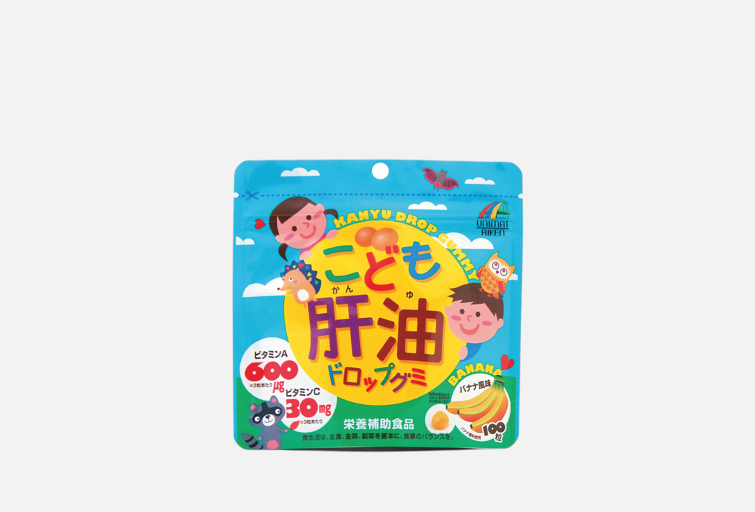 

Комплекс витаминов для детей UNIMAT RIKEN, С банановым вкусом в мармеладках 100 шт