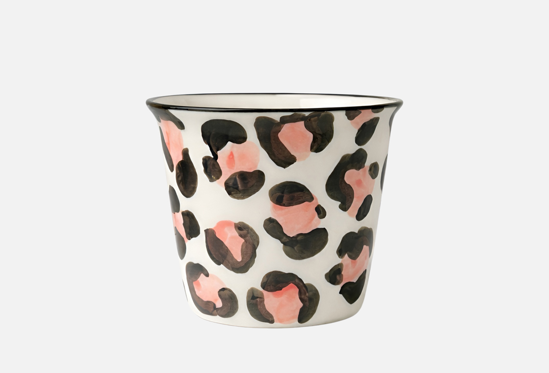 

кашпо декоративное TO BE CERAMICA, Принт, Розовая саванна, размер s, 10х10х8 см 1 шт