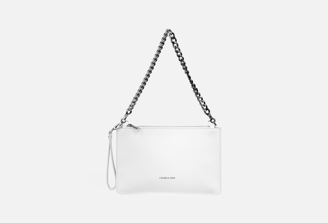 

кожаный клатч-конверт GEORGE KINI, Белый, Pouch