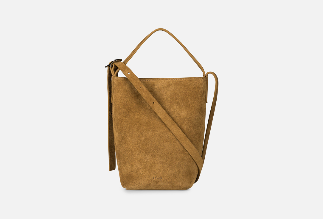 

замшевая сумка ведро POVOD, Коричневый, Лучшая подружка