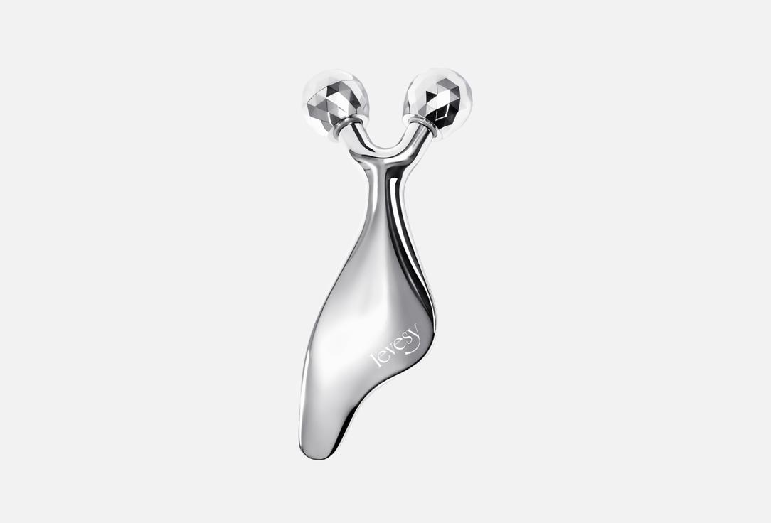 

Роликовый массажер для лица 2 в 1 LEVESY, Металлический 1 шт