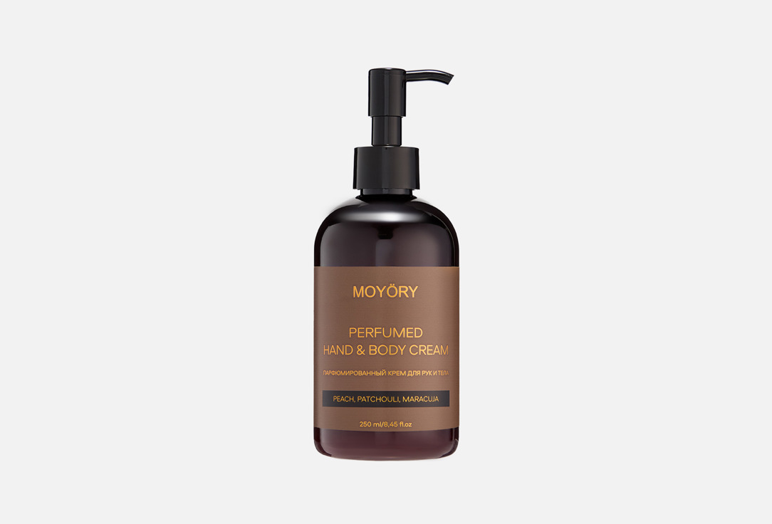 

Парфюмированный крем для рук и тела MOYORY, Peach, patchouli, marakuja 250 мл