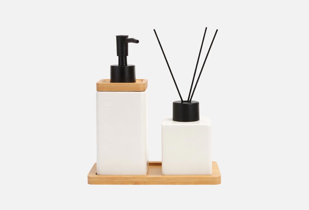 

Набор аксессуаров для ванной комнаты и туалета DENEZO, Мультиколор, Amanda 3 шт