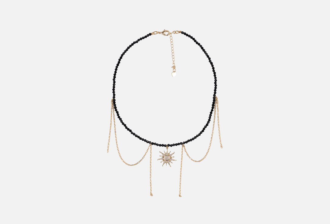 

Колье 19.STONE, Необыкновенное из черного агата с солнцем 1 шт