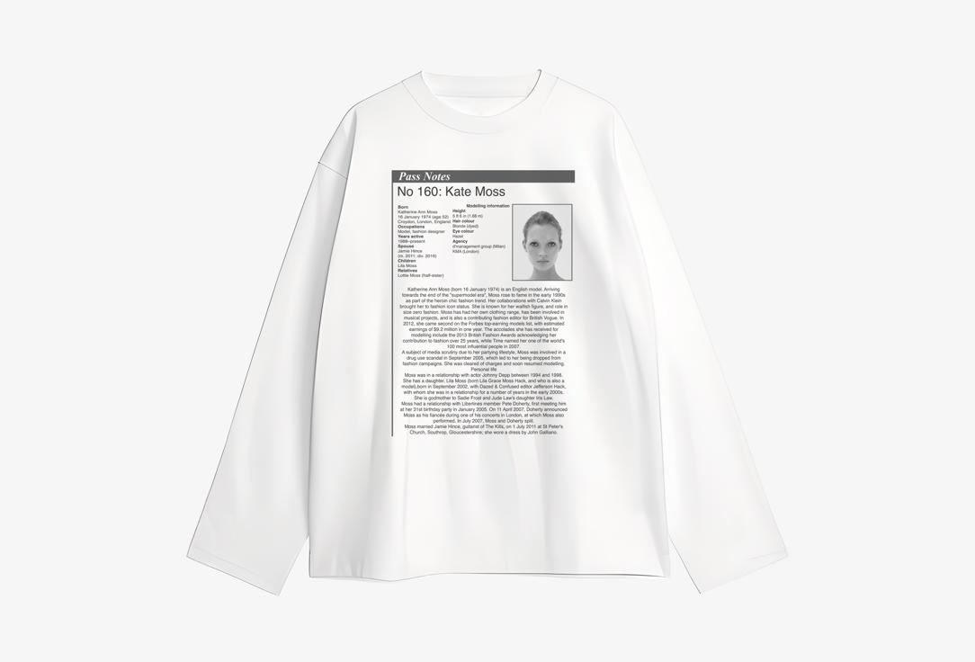 

Лонгслив PEPL, Белый, Kate Moss XS мл